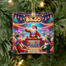 Bingo spel met Kerstmis Keramisch Ornament