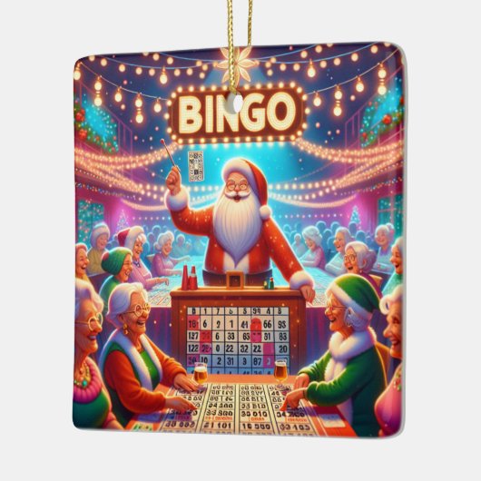 Bingo spel met Kerstmis Keramisch Ornament (Links)
