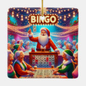 Bingo spel met Kerstmis Keramisch Ornament (Achterkant)