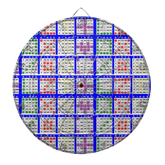 Bingo spel patronen groot raster dartbord (Voorkant)