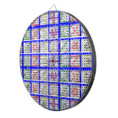 Bingo spel patronen groot raster dartbord (Voorkant Rechts)