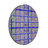 Bingo spel patronen groot raster dartbord (Voorkant Links)