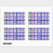 Bingo spel patronen groot raster rechthoekige sticker (Vel)