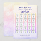 Bingo spel sjabloon kaart (Voorkant / Achterkant)