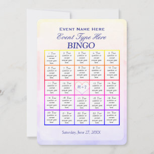 Bingo spel sjabloon kaart