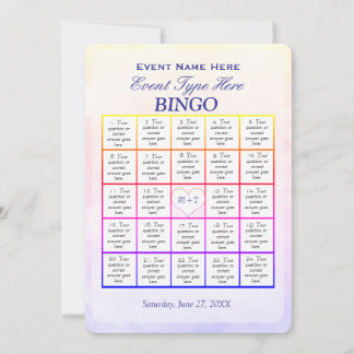 Bingo spel sjabloon kaart
