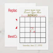 Bingo spel Sjabloon Kaart (Voorkant / Achterkant)