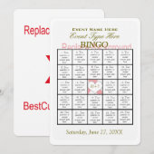 Bingo Spel Sjabloon Kaart (Voorkant / Achterkant)