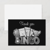 Bingo spel spel Dank je Bedankkaart (Voorkant / Achterkant)