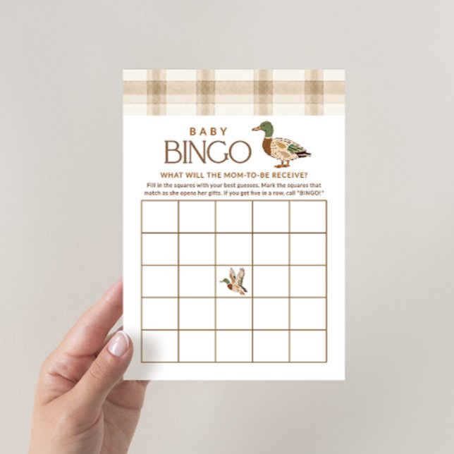 Bingo spel voor babyshower met wilde eend (Creator heeft geüpload)