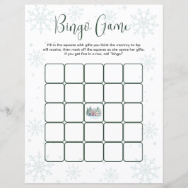 Bingo Spel Winter Sneeuw Bos Dier Baby shower