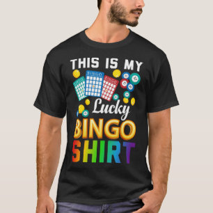 Bingo Speler Bingo Dit is mijn gelukkige Bingo T-shirt