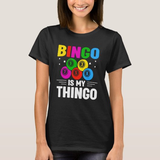 Bingo Speler Bingo Hallen Casino Spel Kaart Spel B T-shirt (Voorkant)