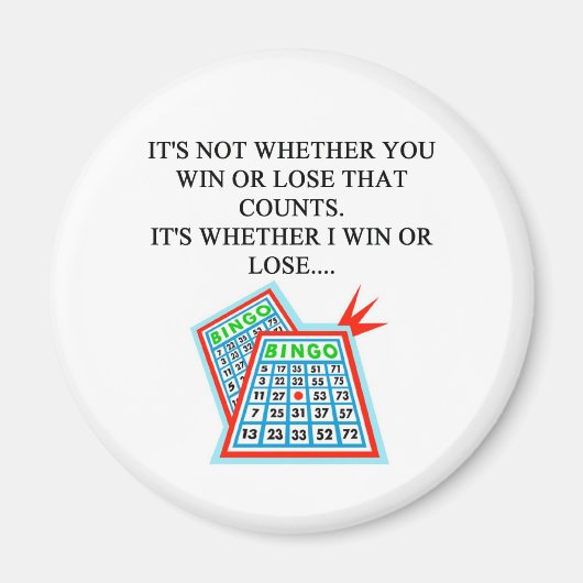 Bingo speler geschenken magneet (Voorkant)