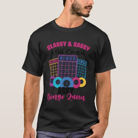 Bingo Speler Gokken Loterij Bingo Kaart Bingo Que T-shirt (Voorkant)