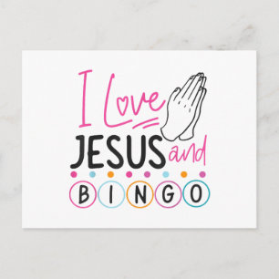Bingo Speler Jezus Geloof Christelijk Ik Hou Van J Briefkaart
