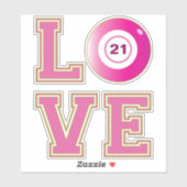 Bingo speler Schattige roze gepersonaliseerd Sticker (Vel)