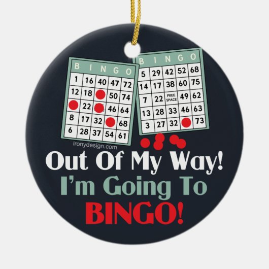 Bingo-spelers Keramisch Ornament (Voorkant)