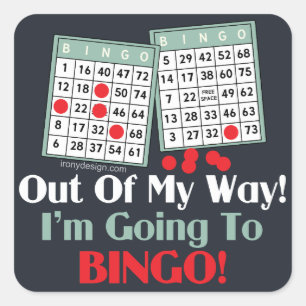 Bingo-spelers Vierkante Sticker