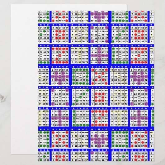 Bingo spelpatronen groot (Voorkant / Achterkant)