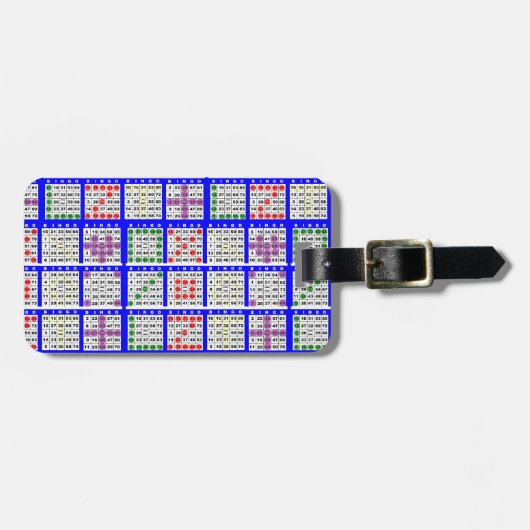 Bingo spelpatronen groot bagagelabel (Voorkant horizontaal)