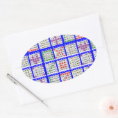 Bingo spelpatronen groot ovale sticker (Envelop)