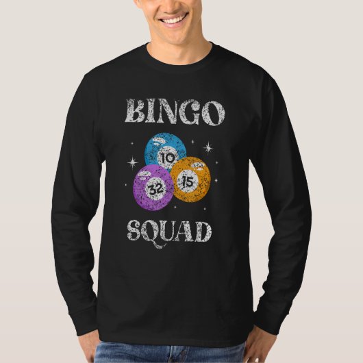 Bingo Squad Humor Player  Game T-shirt (Voorkant)