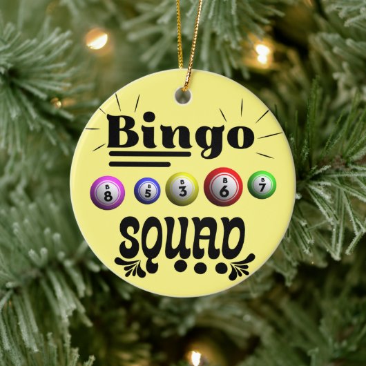 Bingo Squad Keramisch Ornament (Boom)