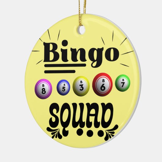 Bingo Squad Keramisch Ornament (Links)