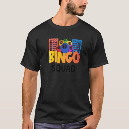 Bingo Squad Lucky Game Lottery Kinder Mannen Vrouw T-shirt (Voorkant)