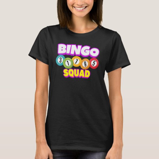 Bingo Squad Team Player Lucky Bingo Luck Women M T-shirt (Voorkant)