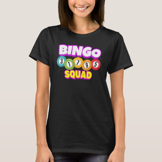 Bingo Squad Team Player Lucky Bingo Luck Women M T-shirt (Voorkant)