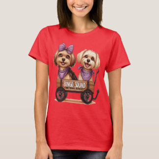 Bingo Squad Tshirt met Twee Schattigee Honden