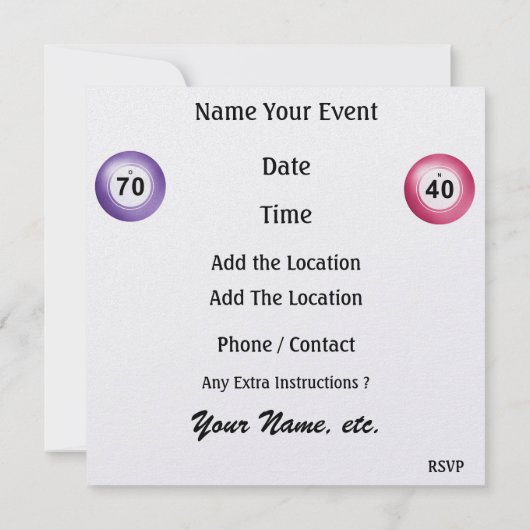 BINGO - SRF KAART (Achterkant)