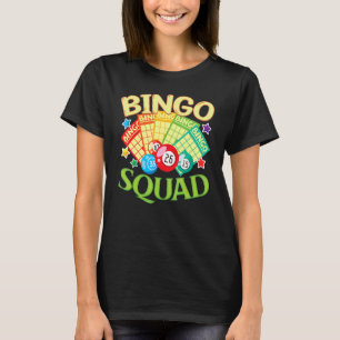 Bingo Team Speler Bingo Koning Koningin T-shirt