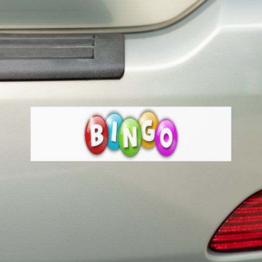 BINGO-teken Bumpersticker (Op auto)