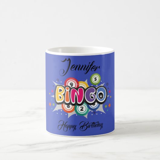 BINGO thema verjaardag Koffiemok (Center)