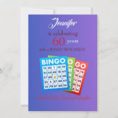BINGO thema verjaardagsfeestuitnodiging Kaart (Voorkant)