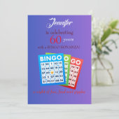 BINGO thema verjaardagsfeestuitnodiging Kaart (Staand voorkant)