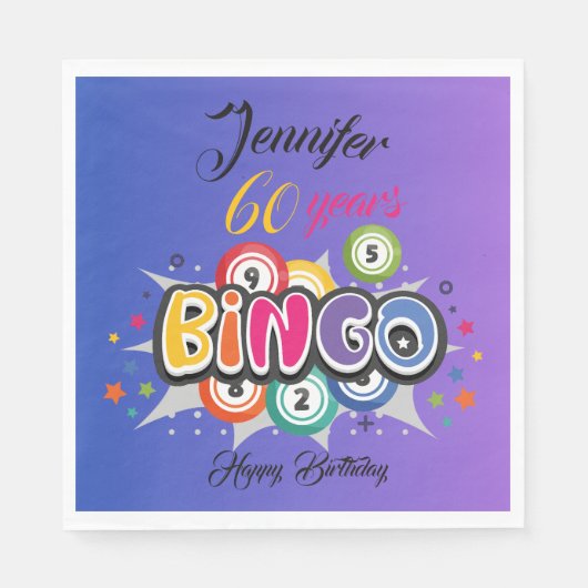 BINGO themed birthday party  Servet (Voorkant)