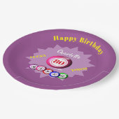 Bingo ThMED Birthday Party Personalized  Papieren Bordje (Gekanteld)