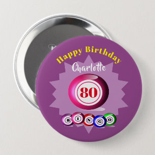Bingo ThreadFun Birthday Persoonlijk  Ronde Button 4,0 Cm