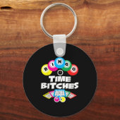 Bingo Tijd Is Grappig Bingo Speler Spel Liefhebber Sleutelhanger (Voorkant)