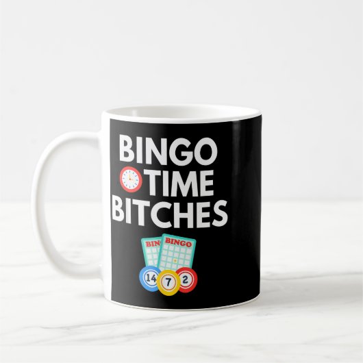 Bingo Time Es Funny Bingo Player Game Lover Gift H Koffiemok (Links)