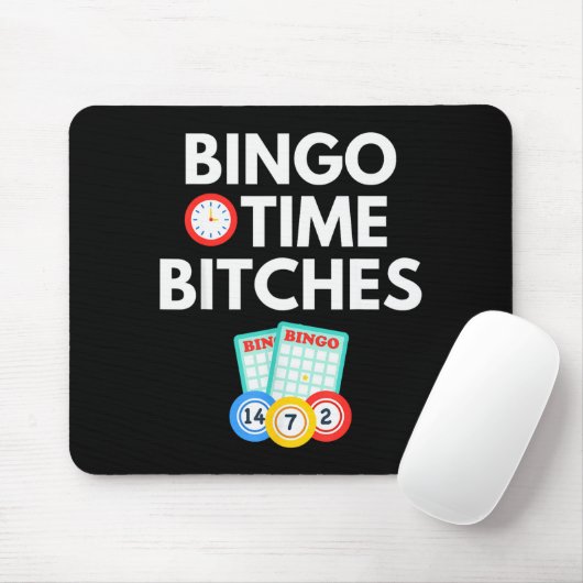 Bingo Time Es Funny Bingo Player Game Lover Gift H Muismat (Met muis)