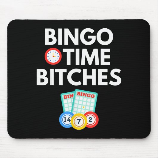 Bingo Time Es Funny Bingo Player Game Lover Gift H Muismat (Voorkant)