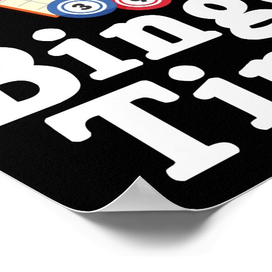 Bingo Time Funny Lucky Gambling Poster (Hoek)