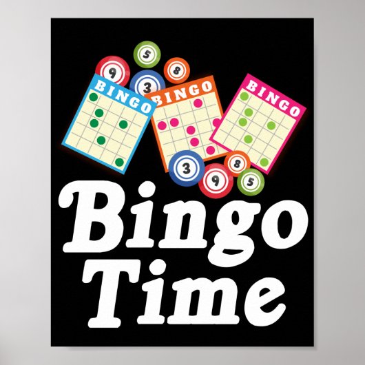 Bingo Time Funny Lucky Gambling Poster (Voorkant)