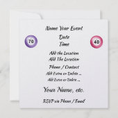 BINGO-uitnodiging Kaart (Achterkant)