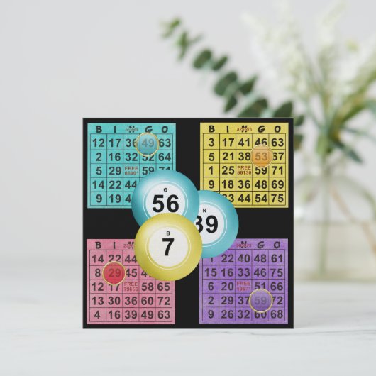 BINGO-uitnodiging Kaart (Staand voorkant)